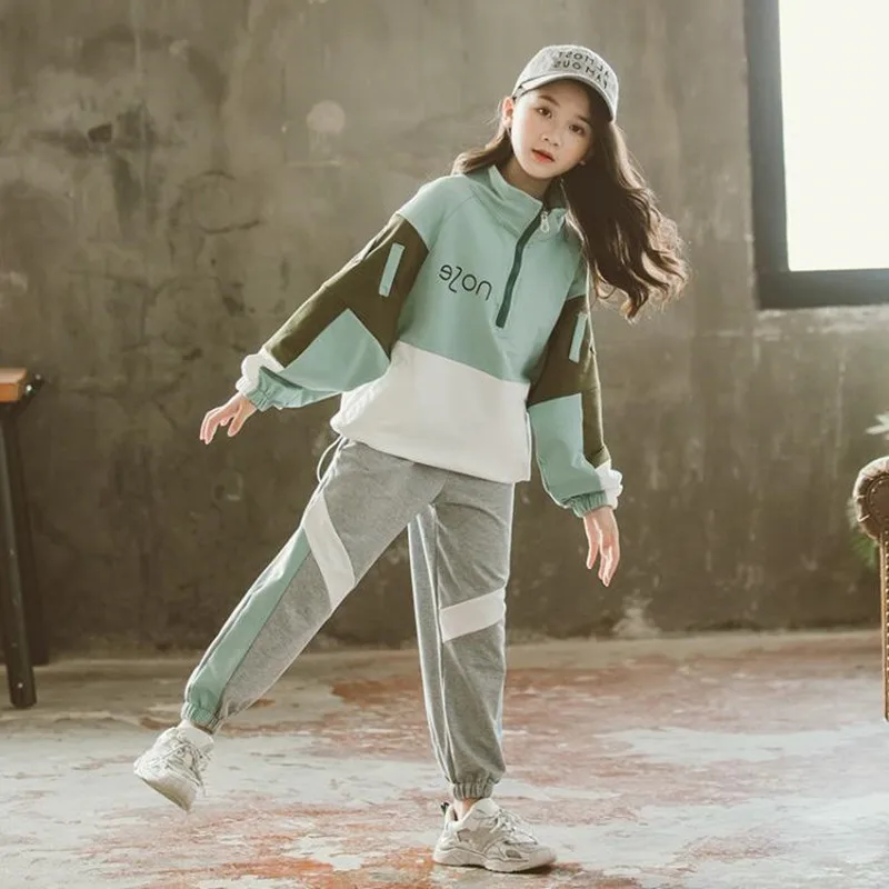 Girls Clothes Sets Autumn 2020 Children Clothing Set Sweatshirt+Pants 2pcs Casual Kids Sport Suits Teenage 4 6 8 10 12 13 Years