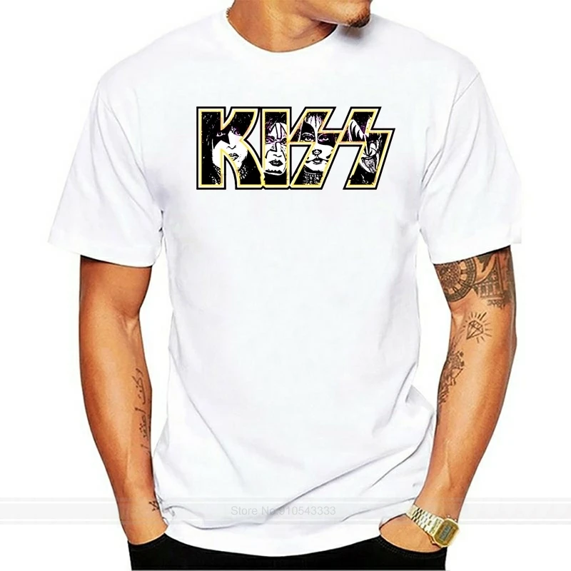 

New Rock Band Kiss shubuzhi Design And Print T-Shirt Homme Design On T Shirt Cotton Simple Design Of Tee Shirt Cloth