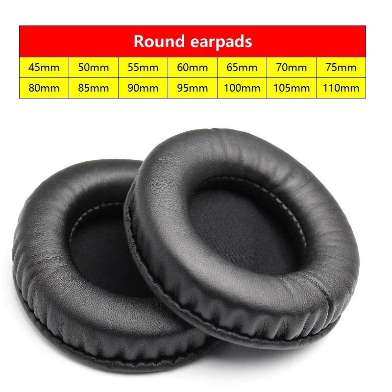 

Круглые амбушюры 50-110 мм, сменные амбушюры из мягкой искусственной кожи, наволочка для универсальных наушников, губчатые кожаные амбушюры, П...