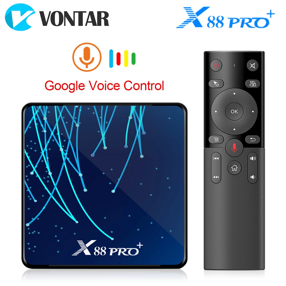 ТВ приставка X88 PRO Plus Octa Core Android 9 0 4 Гб 128 Rockchip RK3368PRO 1080p 4K Google Voice Assistant 32