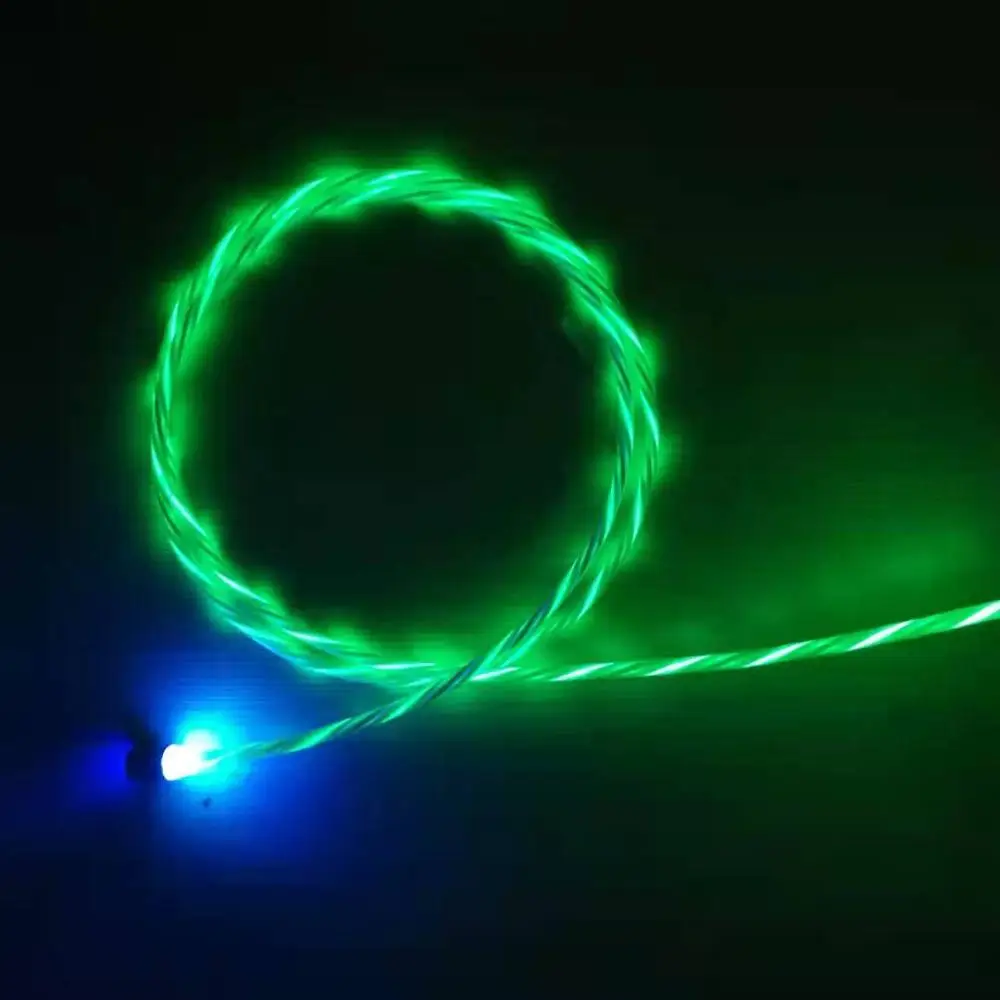 Green Магнитный зарядный адаптер, светильник, магнитный кабель Micro USB для samsung type-c, кабель для зарядки телефона 8 pin - Color: Green