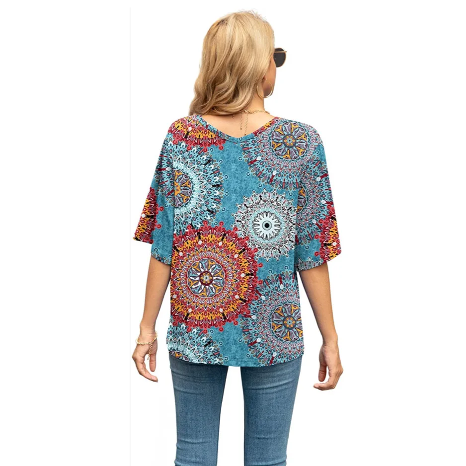 

2021 Summer Hot Sale Fashion Casual Streetwear Hot Style Loose Printed Hedging Black Temperament Commuter Round Neck T-Shirt