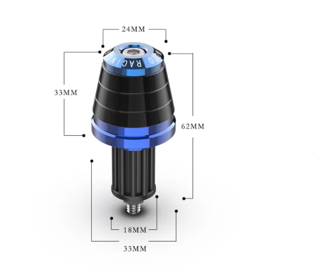 Новые детали мотоцикла CNC алюминиевый сплав концы руля подходят 16 18 мм диаметр