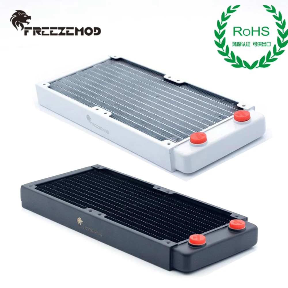 FREEZEMOD 240 мм медный радиатор толщина 27 Водяной черный/белый пианино краска водяное