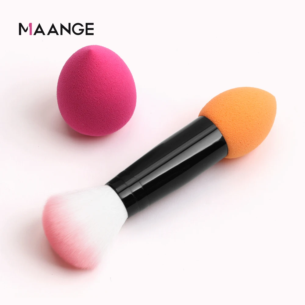 MAANGE 2 шт. набор нейлоновых кистей для макияжа с двойной головкой Губка из