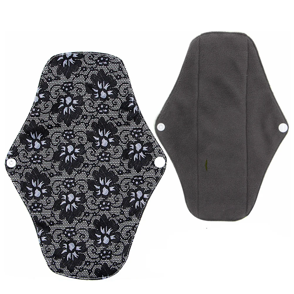 

6 шт. моющееся многоразовое гигиеническое полотенце, портативное складное дышащее полотенце из бамбукового угля, с сумкой для хранения