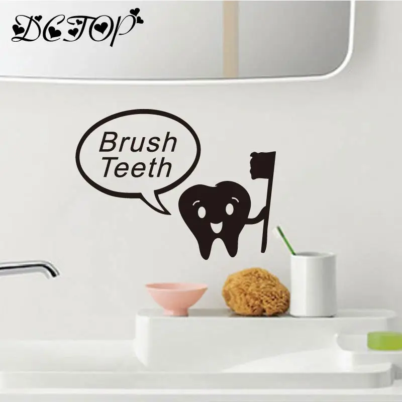 Наклейка на стену для школы чистки зубов ванной туалета Зеркальная &quotмонстр&quot