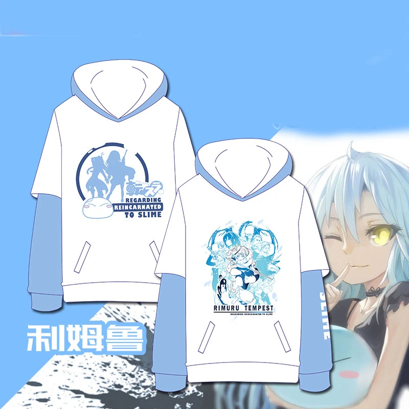 1 предмет толстовка с капюшоном и длинными рукавами в стиле аниме That Time I Got Reincarnated