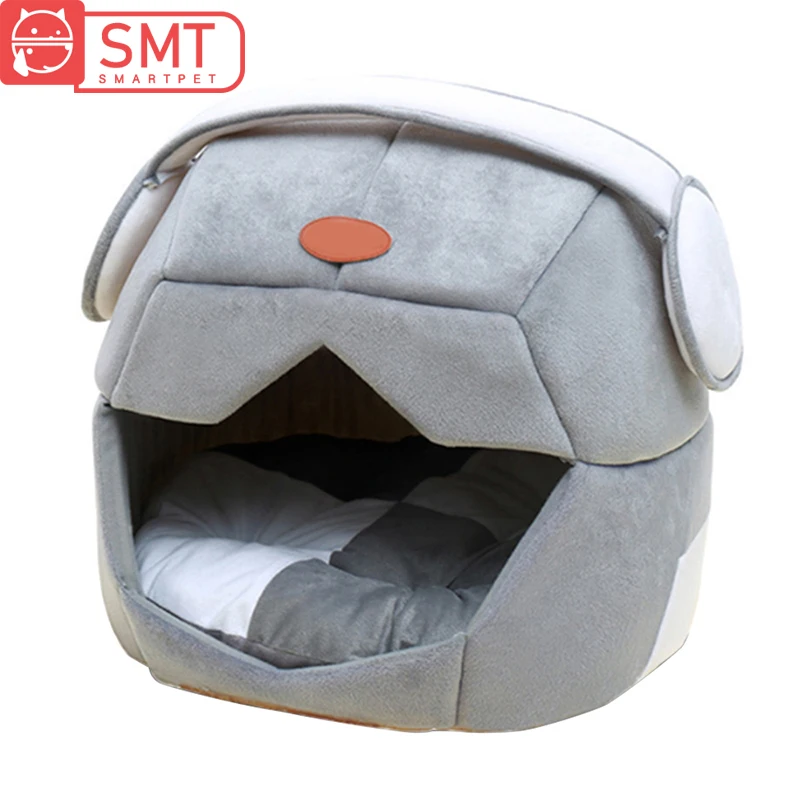 2 в 1 пространства Кепки кошка пещера кровать Складной Съемный Кошкин дом