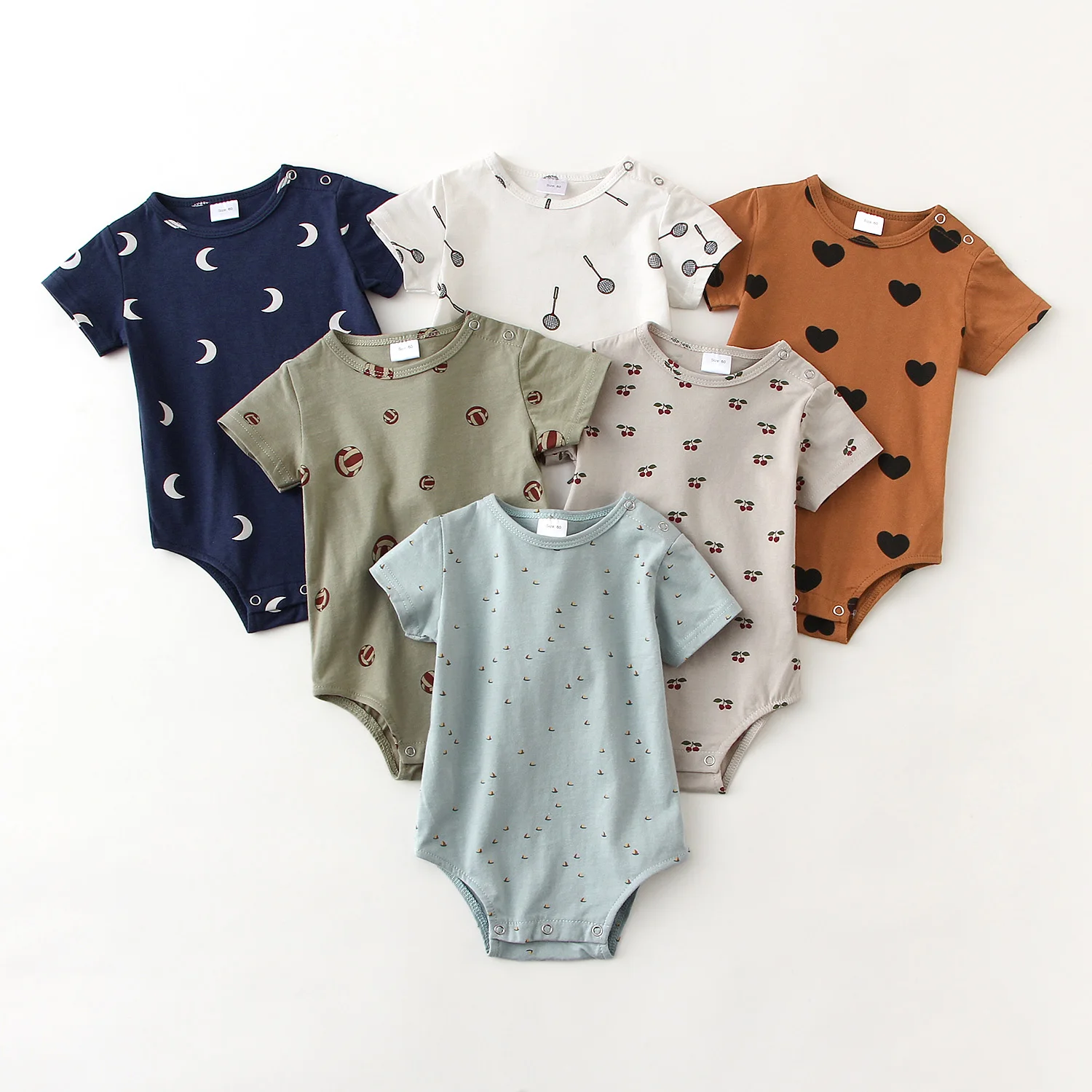 

Newborn Jumpsuit Cute Infant One-piece Onesie Newborn Baby Girl Clothes Baby Boys and Girls Cotton Baby Short Sleeve Rompers