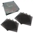 10 шт. 120 мм ПВХ вентилятор против пыли фильтр PC пылезащитный чехол можно резать компьютер сетчатый колпак черного цвета