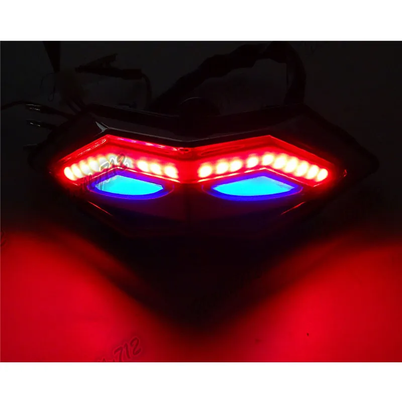 Blue Light Waase для Kawasaki Ninja 250 300 EX300 2013 задний светильник задний стоп-сигналы поворота Интегрированный Светодиодный светильник - Цвет: Blue Light