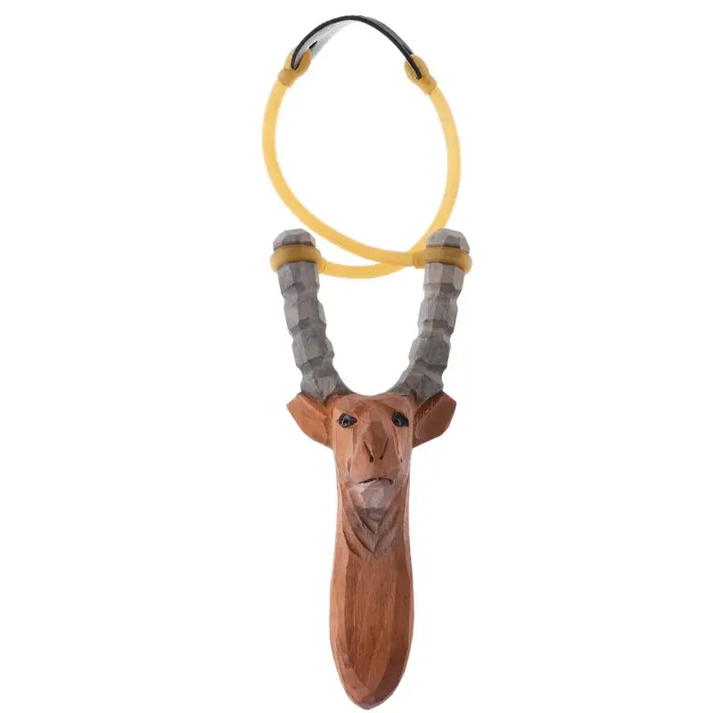 

New Hunting Slingshot Animal Sculpture Wood Shooting Catapult Outdoor Powerful For Outdoor Shooting FishING Catapult Natura Wood