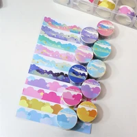 dreamy colorful clouds star decorative tape handbook creative masking adhesive tape diy scene design sticker profiled cutting 5m