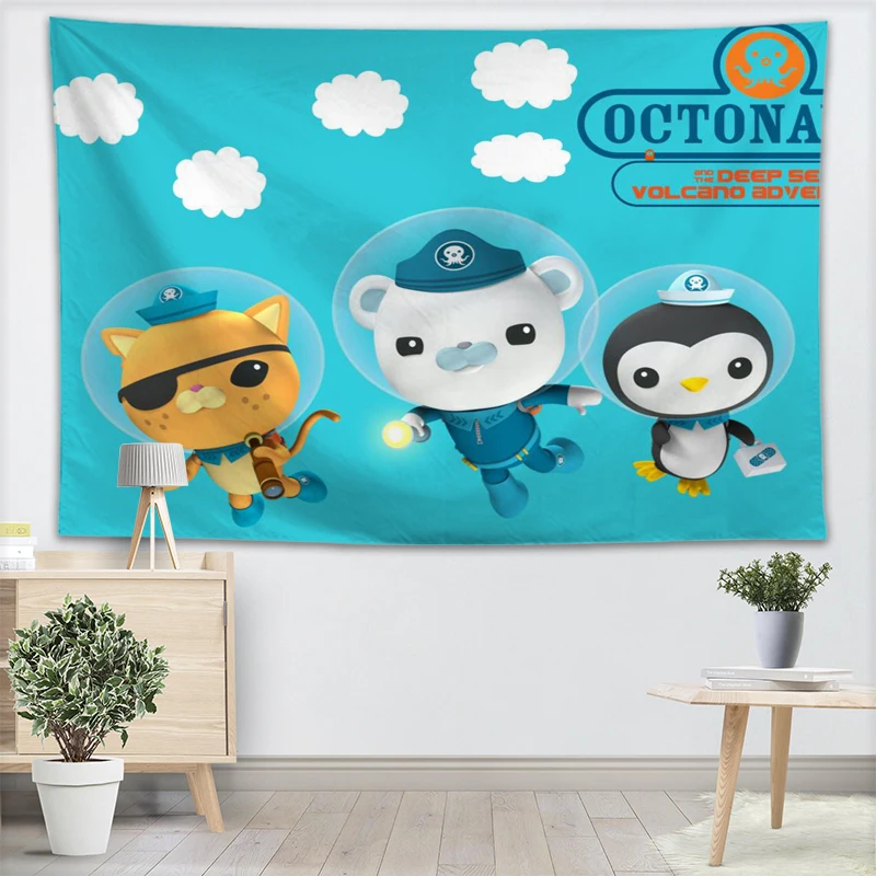 Octonauts аниме гобелен настенный Декор для домашней вечеринки на день рождения украшения тканевые гобелены палатка путешествия спальный коврик