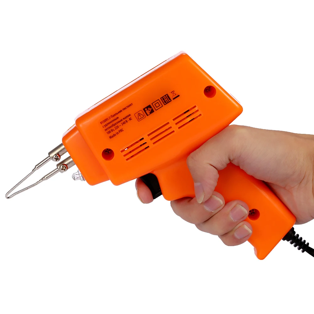 New Electric Soldering Iron Lighting Solder Gun Set Rapid Heating with Tip Paste Wire 220-240V 100W Household | Инструменты