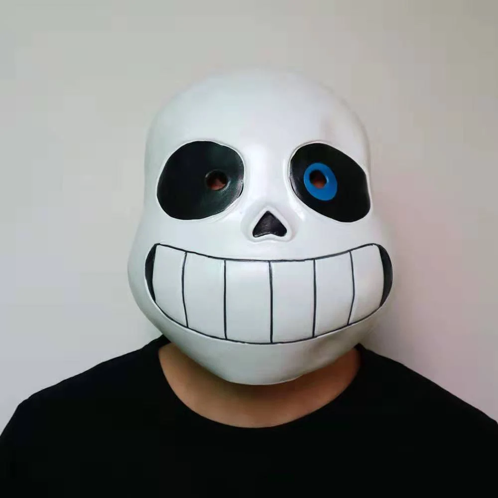 Undertale Sans Косплей Маска латексная маска Хэллоуин Череп головной убор взрослые