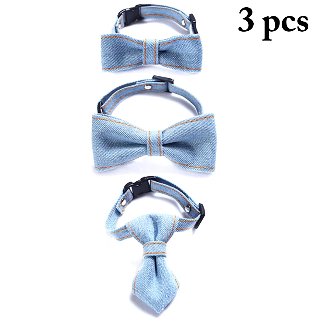 3 шт. галстук для животных набор декоративный регулируемый собаки бабочка