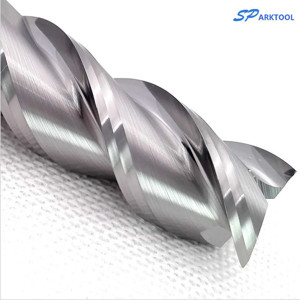 HRC55 3 Флейта плоский фреза алюминия древесины меди обработки фрезерный станок с