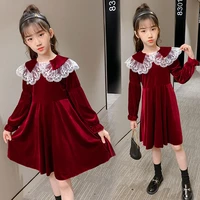 kids dresses autumn winter party dress lace girl dress long sleeve christmas dress for girls new year clothes 4 6 8 10 12 years