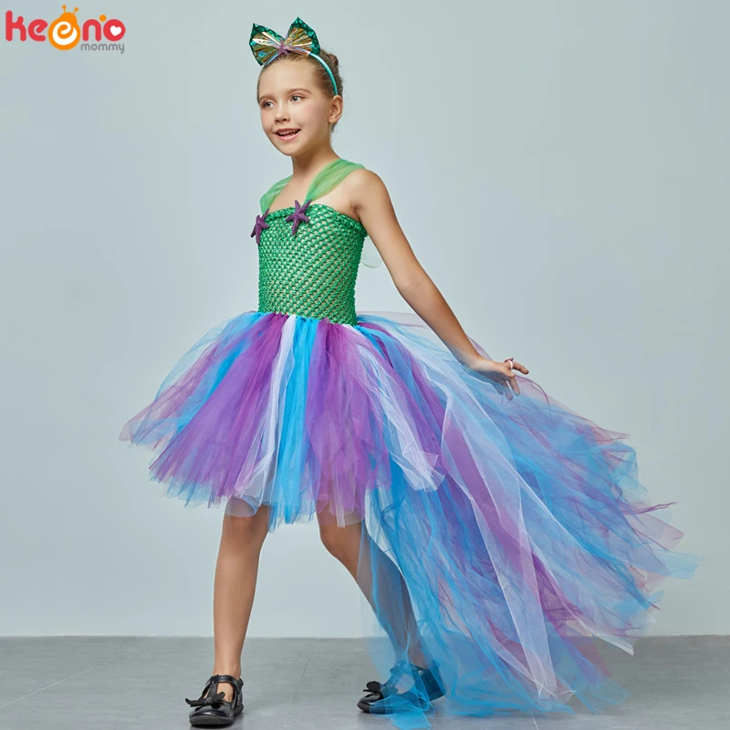 Платье-пачка детское летнее с юбкой-годе цветочным принтом | Детская одежда и