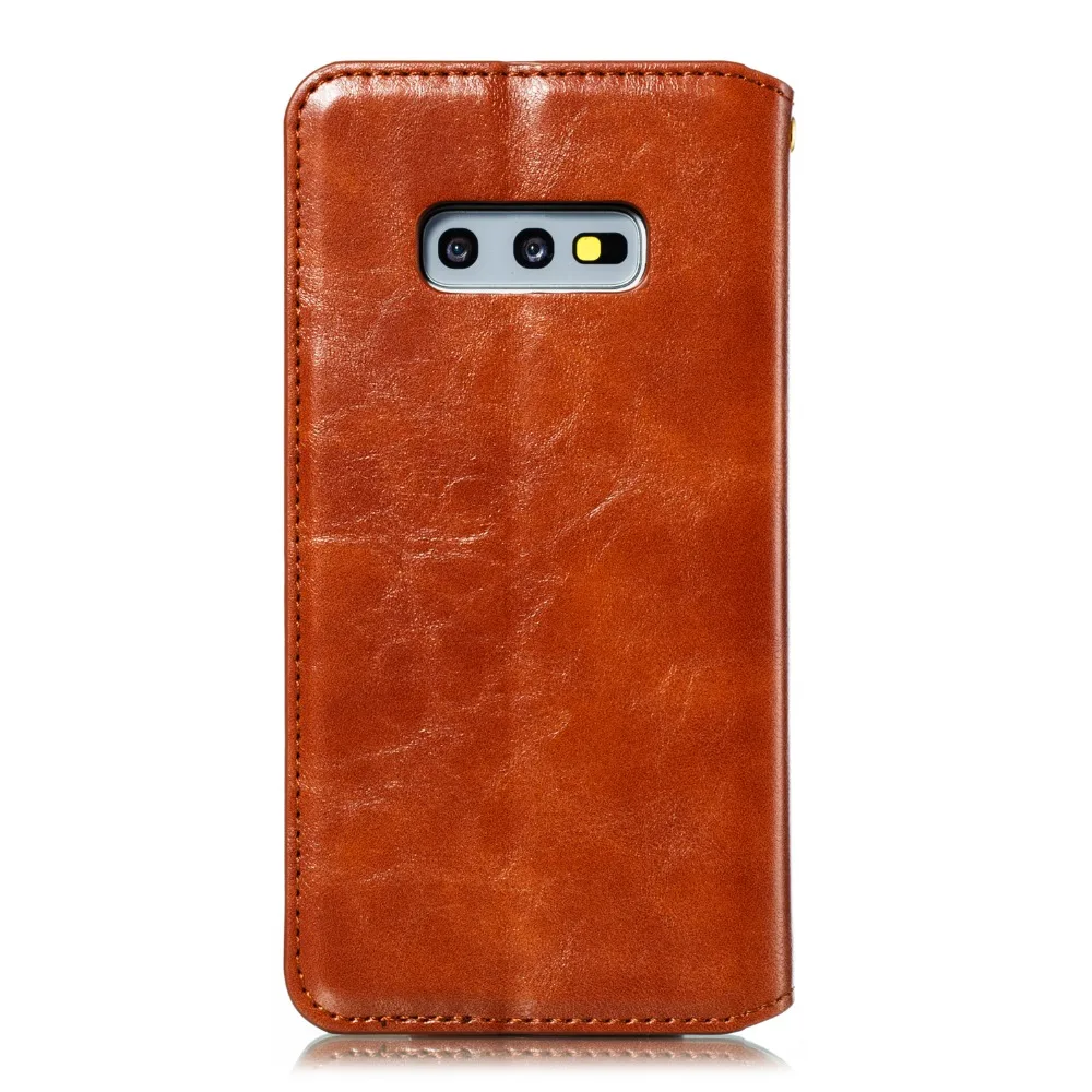 Для samsung Galaxy S10 S9 S8 Plus S7 Edge S10e X 5G ретро кожаный чехол слот для карт чехол на магните для телефона держатель телефона сумка