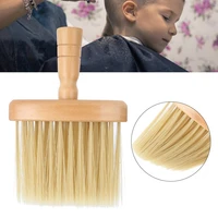 pro barbers salon wood handle hair care comb neck face duster hairdressing brush hairstyling tool