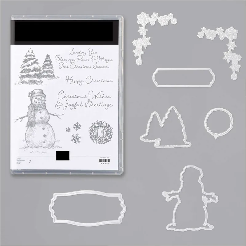 

Big Snowman Metal Cutting Dies and Stamps DIY Scrapbooking Album Paper Cards Decorative Crafts Embossing Die Cuts Stamps