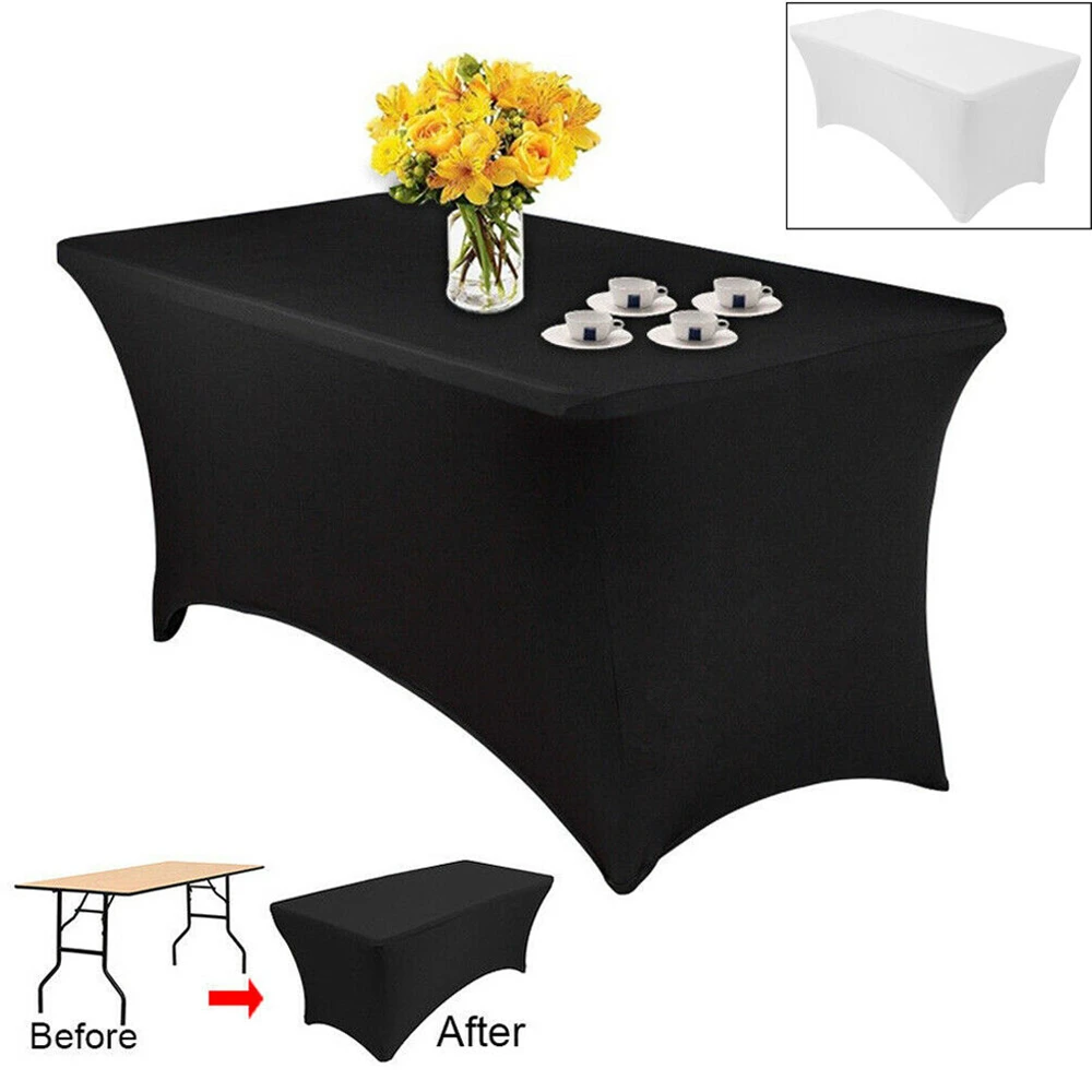 Stretch Rectangle Tablecloth Spandex Table Cloth Wedding Party Cover Hotel Home Decor |