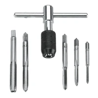 6pcsset tap drill wrench tapping threading tool m3 m8 screwdriver tap holder hand tool thread metric plug tap screw taps