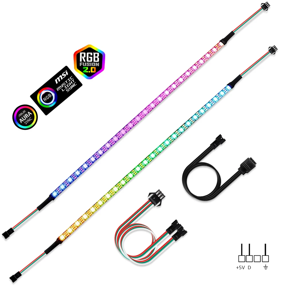 RGB светодиодный светильник WS2812b для ПК чехол, для ASUS Aura SYNC, MSI Mystic светильник SYNC 3 pin 5V добавить разъем на материнской плате