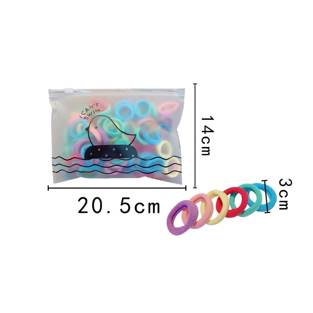 50pcs/Pack Baby Girls Colorful Small Elastic Hair Bands Children Ponytail Holder Rubber Rope Kids Accessories | Детская одежда и