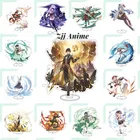 Аниме Genshin Impact Zhongli бальзам Venti Klee Keqing Qiqi, акриловая фигурка, подставка, модель, брелок, украшение для стола, подарок для мальчика и девочки