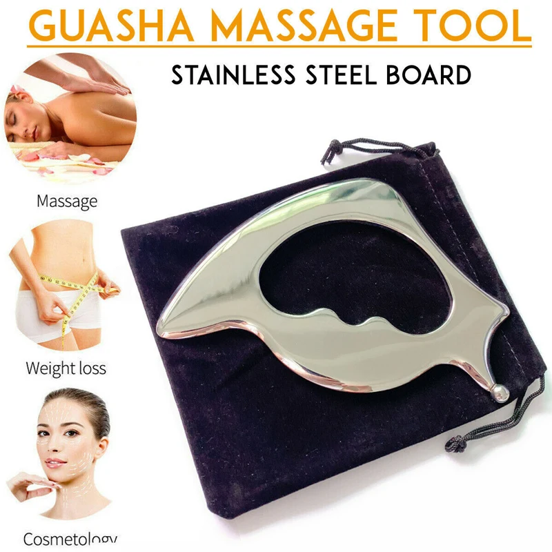 Нержавеющая сталь Gua Sha Guasha Массажер инструмент скребок физиотерапия свободные