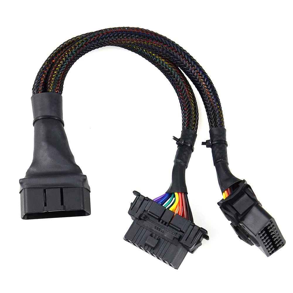 Кабель-удлинитель OBD2 Папа-двойное гнездо с 16 контактами доступен для подключения