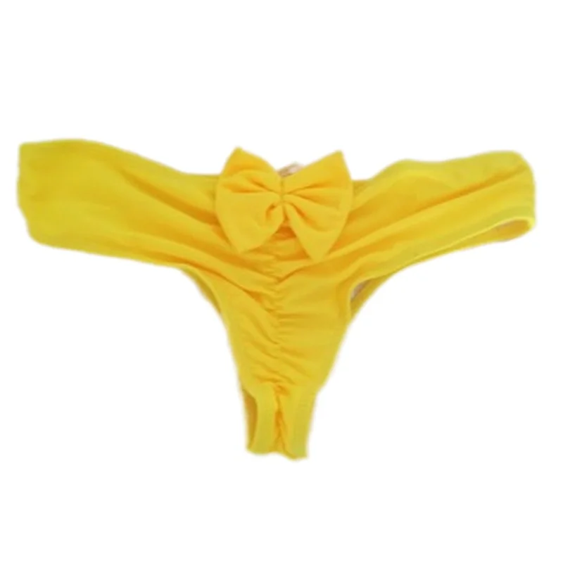 TDFunlive бразильский Танга Бикини Купальники Для женщин большой бант дно бикини