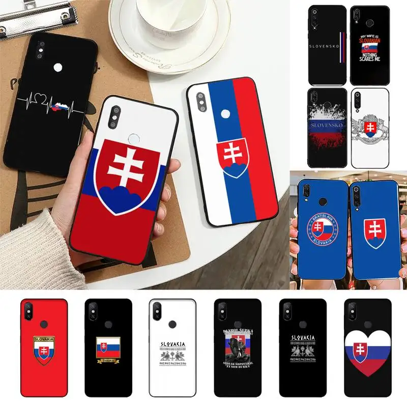 

YNDFCNB SK Slovak Slovakia Flag Phone Case For Redmi Note 7 5 8A Note8pro 9Pro 8T Coque for note6pro Capa