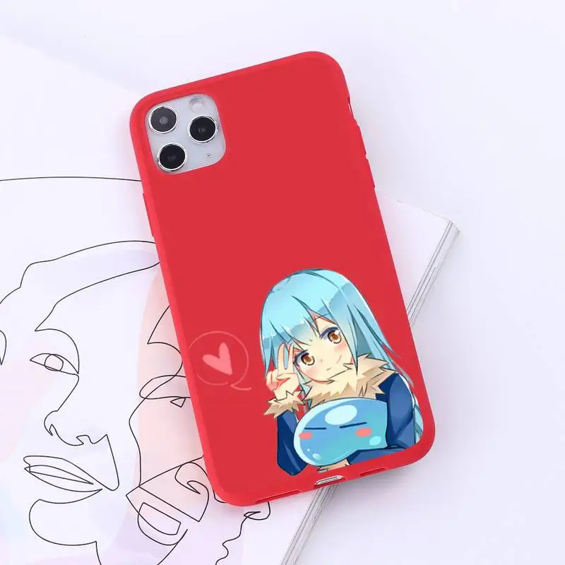 

Rimuru Tempest Phone Case Red Candy Color for iPhone 6 7 8 11 12 s mini pro X XS XR MAX Plus
