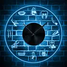 Стоматологические инструменты, уход за зубами, светодиодные настенные часы, стоматологическая врачебная клиника, стоматологическая ортодонтика, Настенный декор, настенный светильник