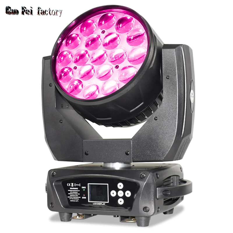 Pro 19X15W RGBW 4In1 Led перемещение головы Лира стирка зум луч вращающийся светильник