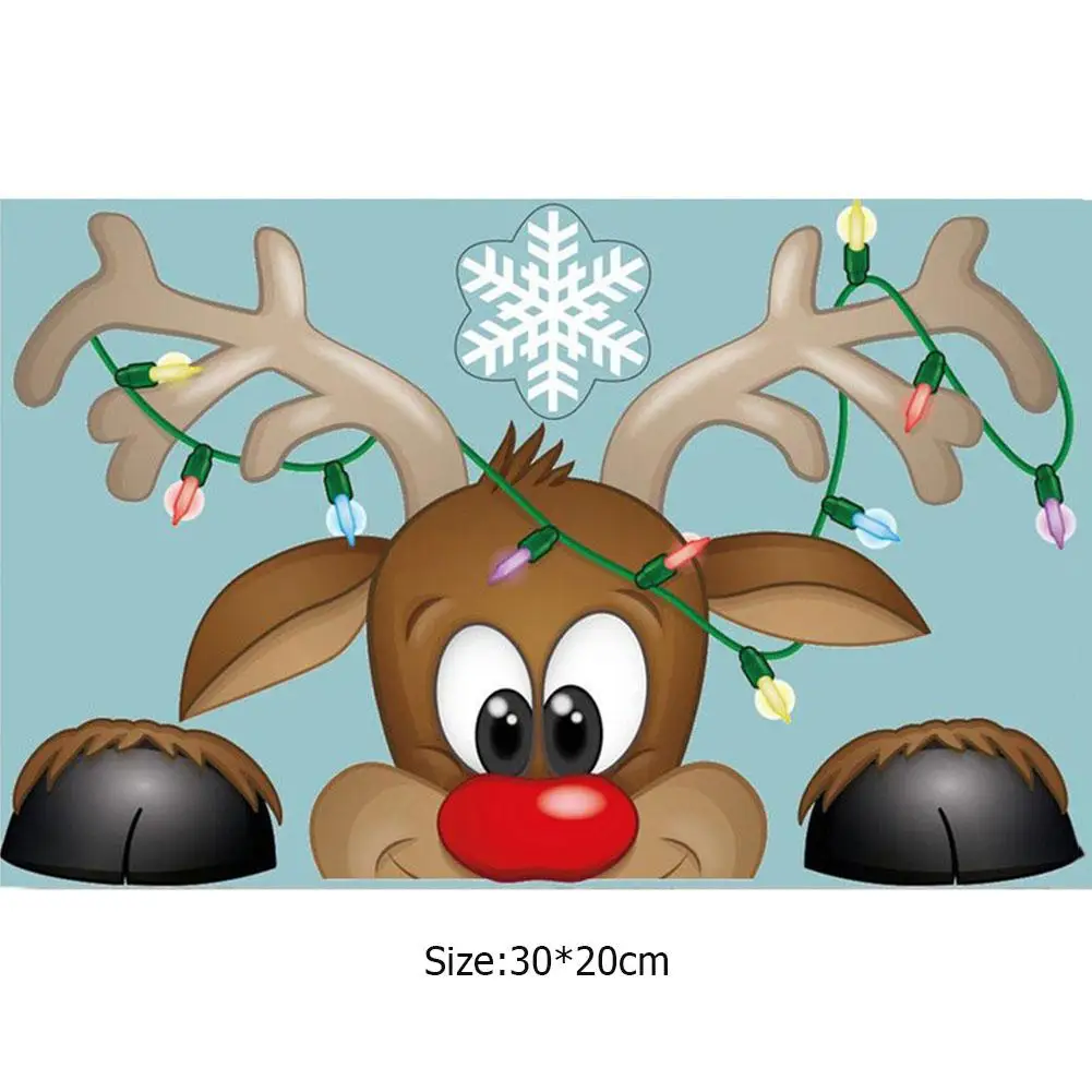 

Christmas Decoration Snowflake Santa Claus Elk Christmas Color Window Glass Sticker Christmas Educational Toy Decoration