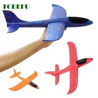 tobefu launch glow glider plane model hand throw gliding airplane interesting outdoor toys for kids fun play children boys gifts