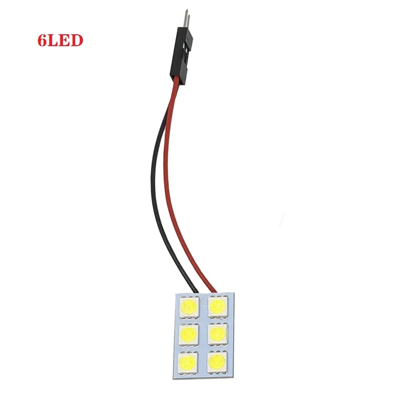 

Автомобильная панель для чтения карт, лампа 5050 6 9 12 15 18 24 30 36 48 светодиодная SMD купольная внутренняя лампа на крыше BA9S T10 Festoon C5W Белый 12V