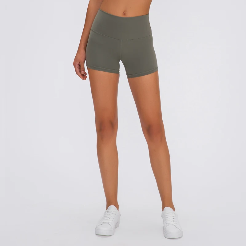 

High Waisted Compression Shorts Women Brushed Fabric Fitness Shorts Squat Proof Workout Shorts Soft Yoga Shorts