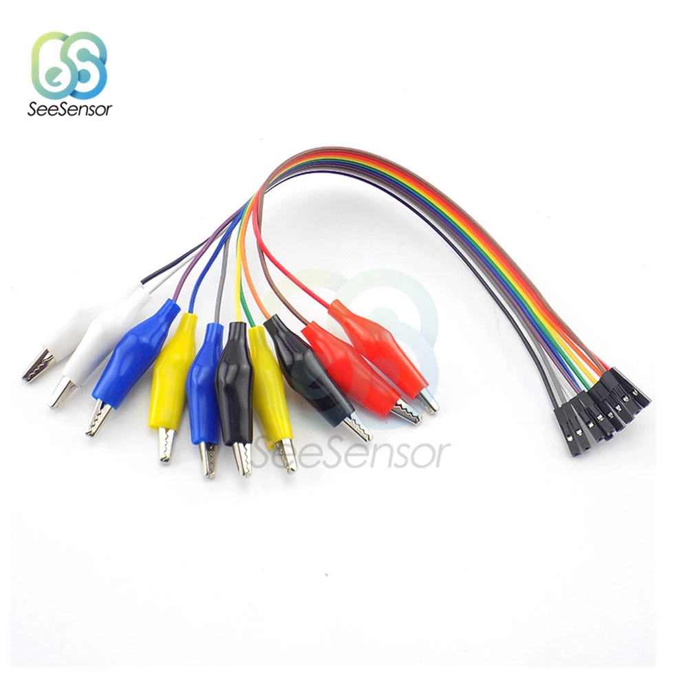20cm 30cm 10pin Double-end Alligator Clips Dupont Wire Jump Male Female Crocodile Clip Test Lead Jumper Line Cable DIY | Обустройство