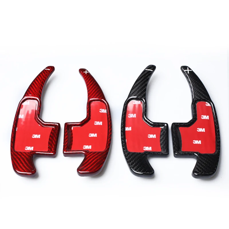 

Lengthen Style Carbon fiber Steering wheel paddle shift Fit For Mustang