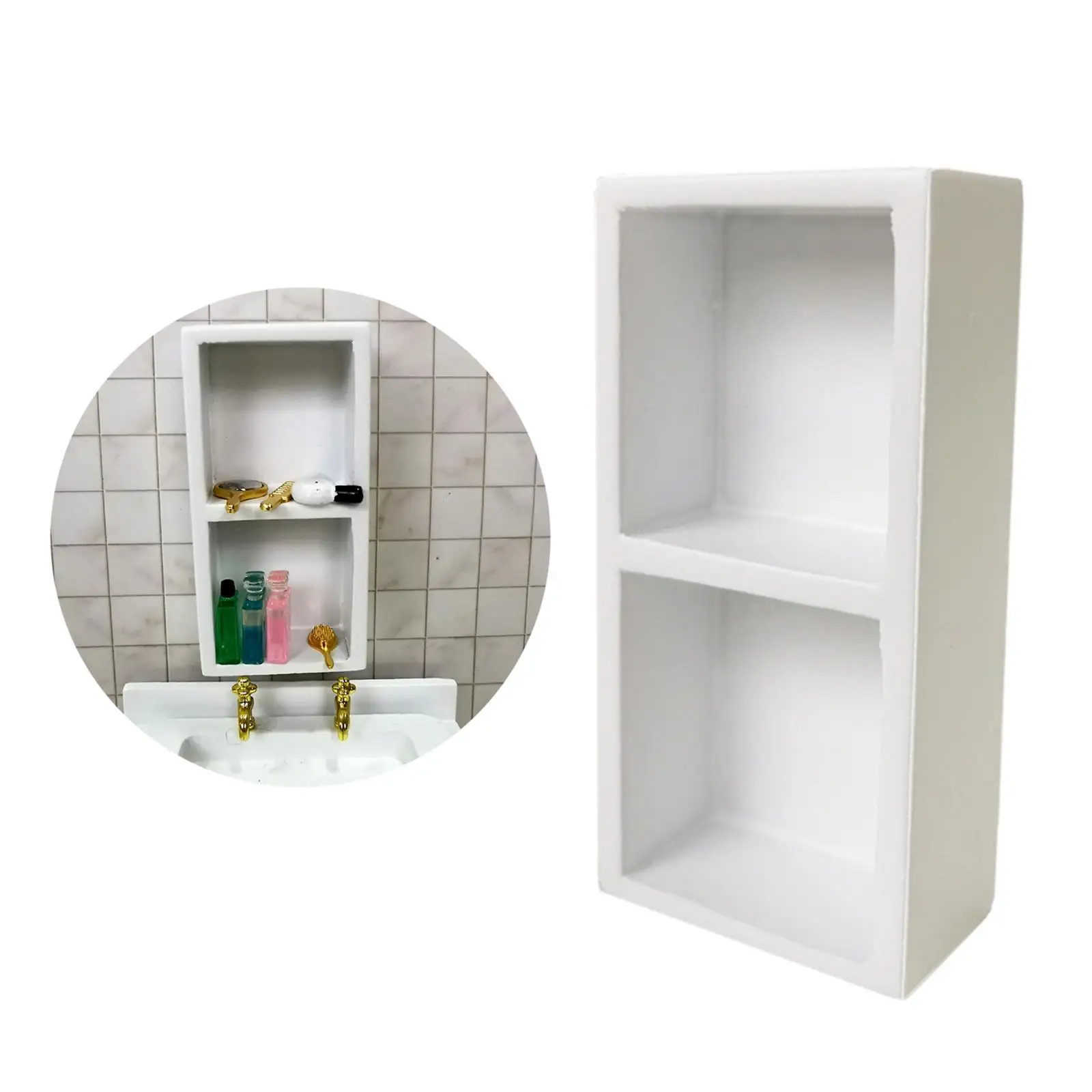 

DIY 1/12 Dolls House Bathroom Cabinet Shelf Furniture Accessories Toys Gifts