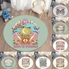 Круглые ковры в стиле ретро для гостиной, спальни, ковер для детской комнаты, декоративный ковер, домашние детские прикроватные коврики