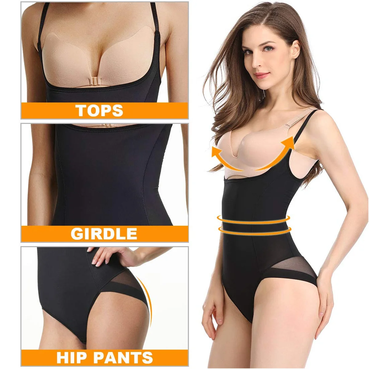 Бесшовное нижнее белье боди для похудения Корректирующее сексуальное трусики