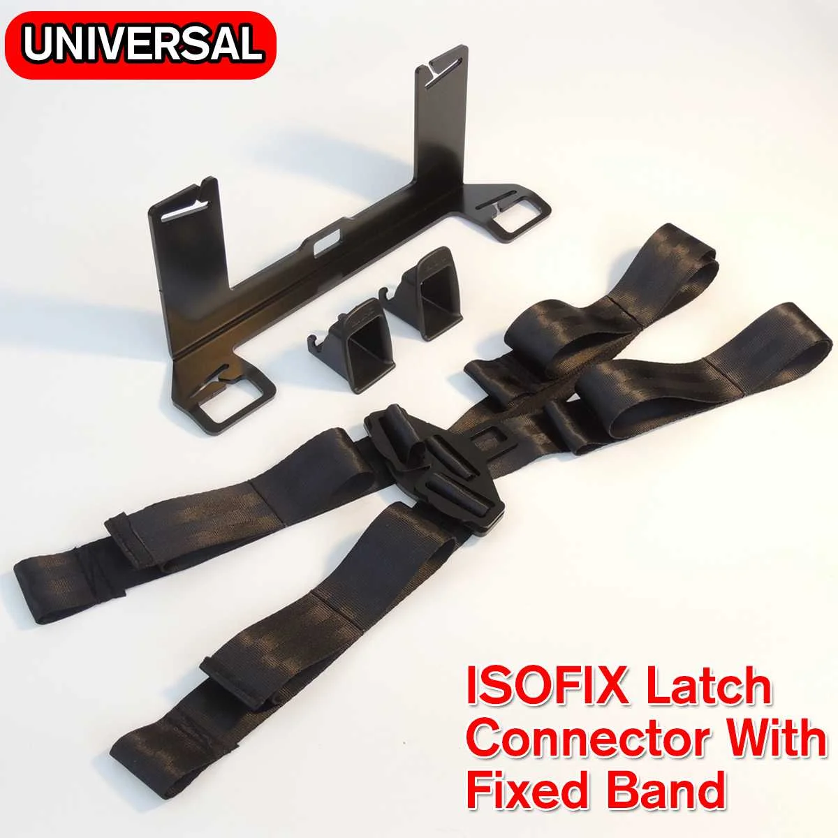 Universal Seat Latch ISOFIX Belt Interfaces Guide Retainer Thicken Steel Car Seat Bracket For Child Safety with ISOFIX Grooves